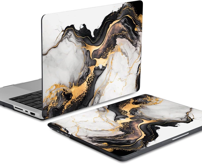 DONGKE Case for M5 MacBook Pro 14 inch 2025 2024-2021 M4 M3 M2 M1, Plastic Hard Shell Cover Compatible with A3434 A3112 A3401 A3185 A2992 A2779 A2442, Retina XDR Display & Touch ID, Abstract Marble - Image 5